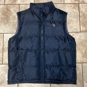 Men's Navy U.S Polo Association Puffer Vest - L